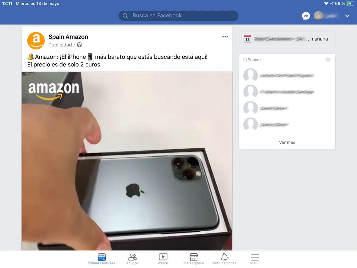 Scam Facebook Amazon Apple